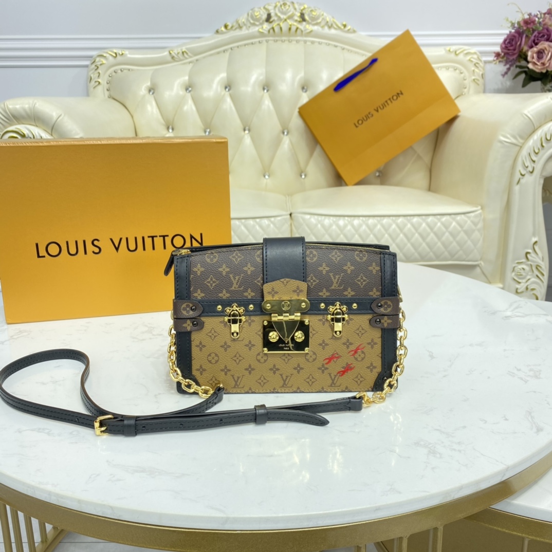 Louis Vuitton TRUNK CLUTCH Handbag Monogram M43596 